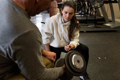 Amanda Alfaro, an IPAT master’s student, helps run the Cardiopulmonary and Cancer Rehabilitation Lab