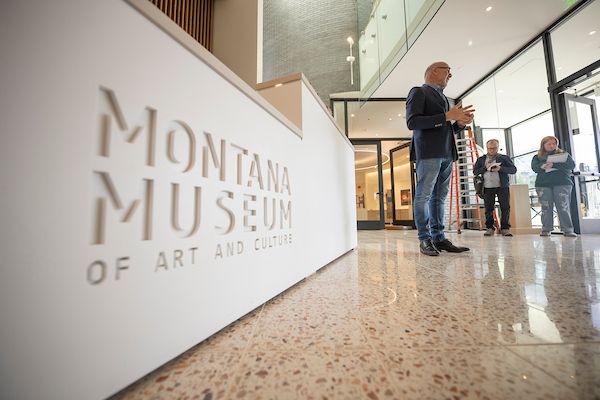 students in the gallery of visual arts on the university of montana campus