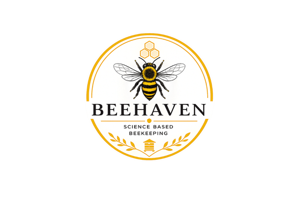 Bee Haven logo featuring a bee illustration and the text “BEEHAVEN” with the tagline Science Based Beekeeping