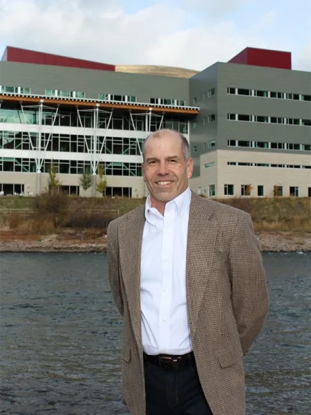 Tom Gallagher in front of Missoula College