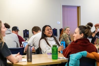 students laughing