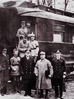 Photo of the train where the World War I armistice was signed.