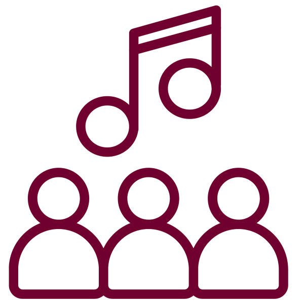 Icon of a group of individuals singing