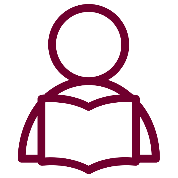 Icon of a person reading