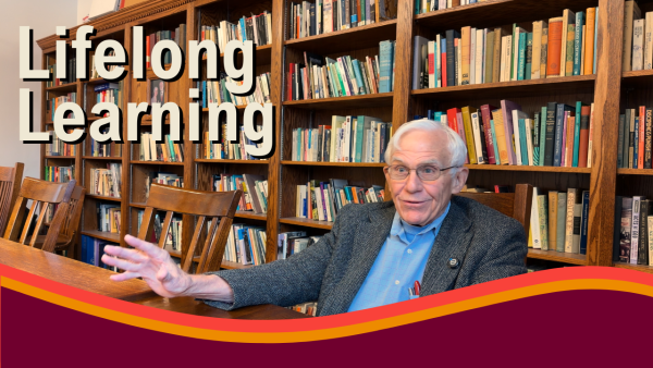An image of David Holmes with "Lifelong Learning" on the cover