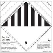Dry Ice shipping label 