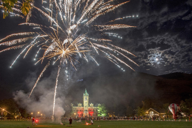 fireworks over UM campus