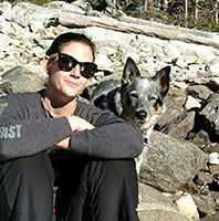 Amy Chesebro and her dog
