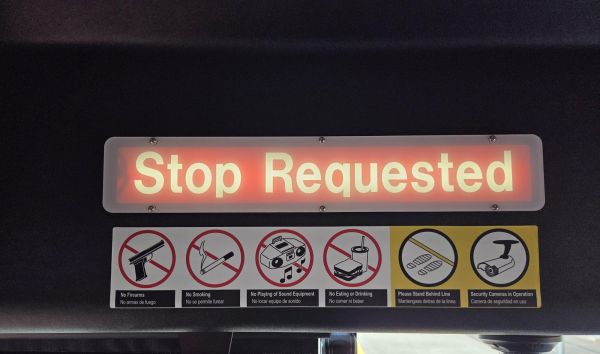 light up stop request sign