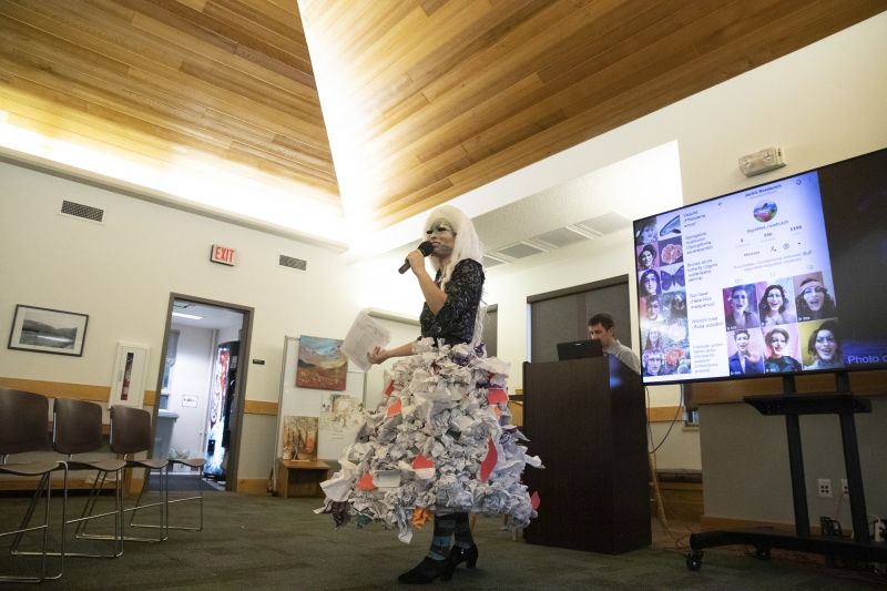 Handmade dress for symposium presentation