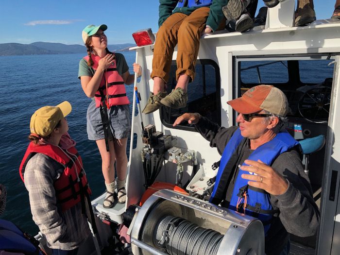 Students learn about Flathead Lake Biological Station in the water class