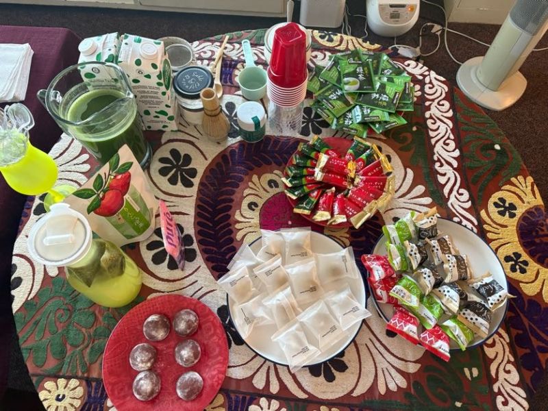 Table of Japanese snacks