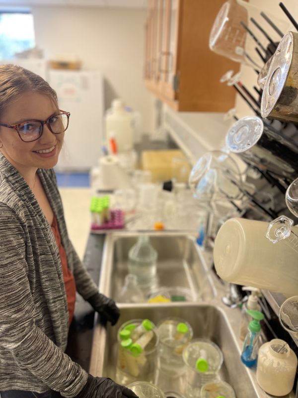 Student doing research in a lab