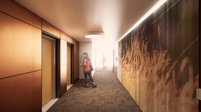 Glacier residential hallway