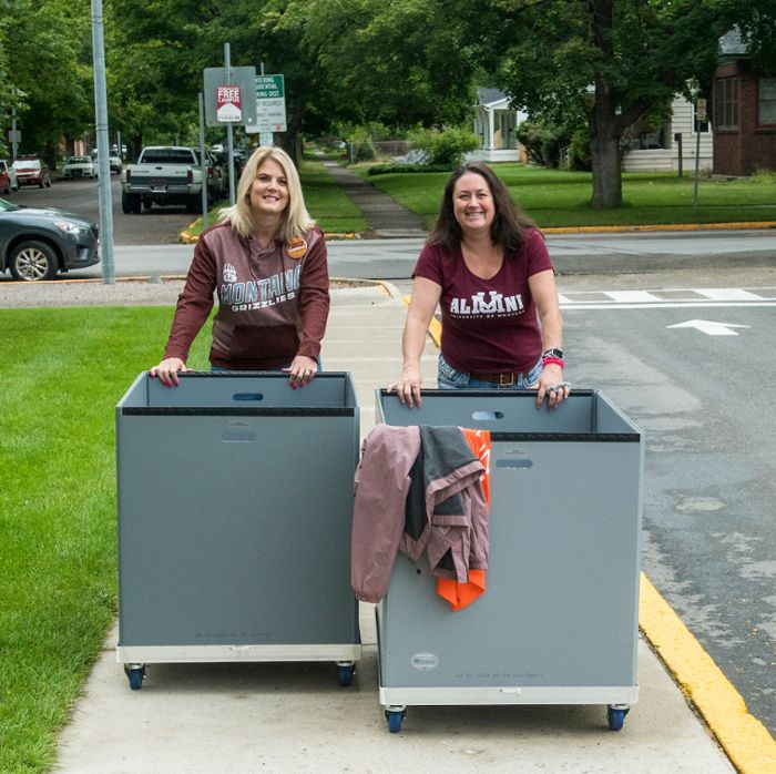 Staff helping with move-in.