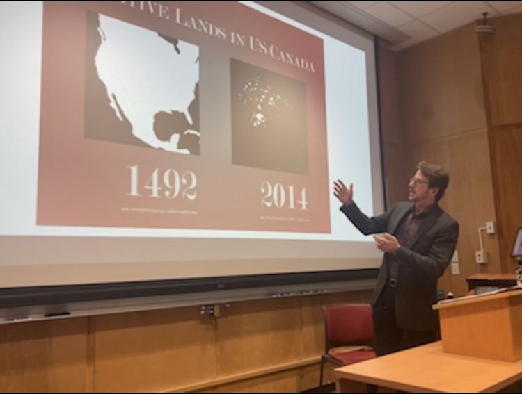 Eric Zimmer giving a lecture