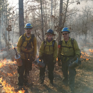 Prescribed Fire Practicum students conduct a prescribed burn