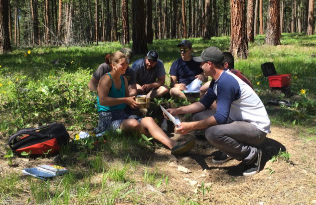 Students in the field