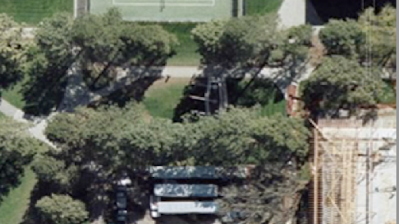 Aerial photo of Memorial Row from 2007