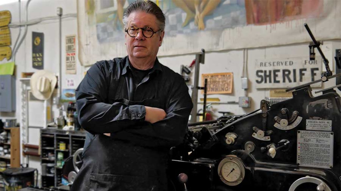 Image of Peter Koch with letterpress