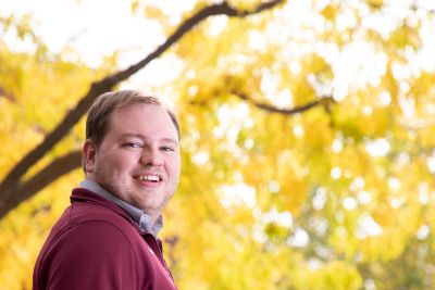 Image of Shaun smiling like a helpful boss