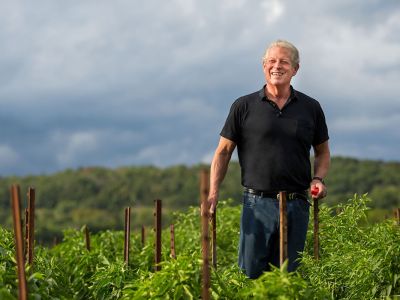A picture of former U.S. Vice President Al Gore standing in a field.