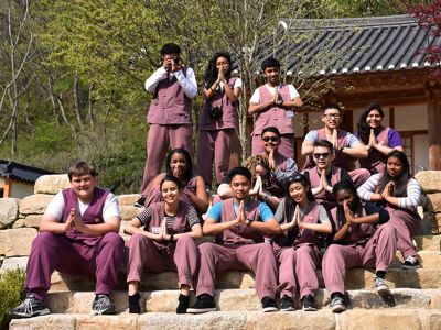 The 2016 youth ambassadors for Project Bridge pose for a group photo.