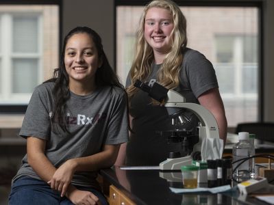 Photo of GrizRx Assurance students in lab