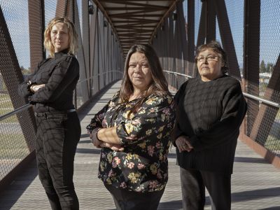 Morgan Slemberger, director of UM’s Women’s Entrepreneurship & Leadership (left to right); Dacia Whitworth, College of Business instructor at Salish Kootenai College; and Marlene Doney, Business Division chair at Blackfeet Community College, will establish a new program funded by the Google.org Impact Challenge for Women and Girls to help Ingenious women entrepreneurs.