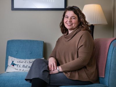 A picture of Jen Euell in her UM office.