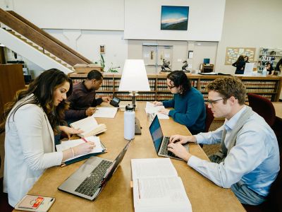 UM students study in the William J. Jameson Law Library.