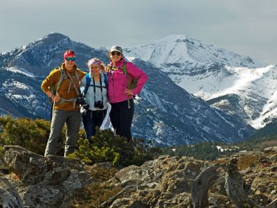 Hikers summit a peak on Montanan's Rocky Mountain Front.