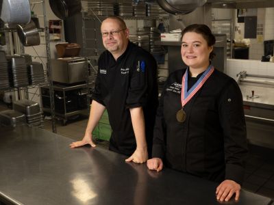Executive chef Brian Heddlesten and Hailey Palmer