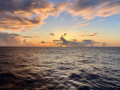 A sunset over the North Pacific Ocean.