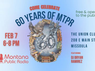 The logo for the MTPR 60th Anniversary Kickoff Celebration
