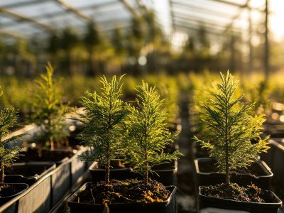 A picture of tree seedlings