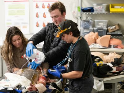 UM paramedic students study in Missoula College
