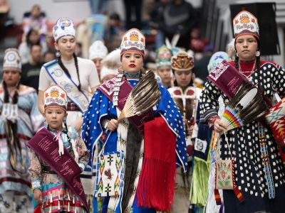 Participants gather for the 53rd annual Kyiyo Pow Wow