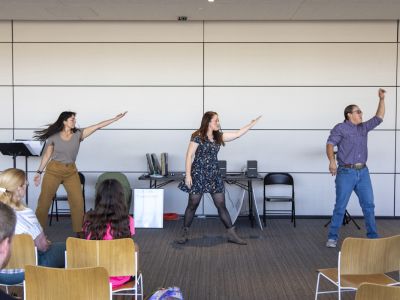 Performers participate in the State of Mind event