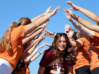 A UM student participates in the Big Sky Experience