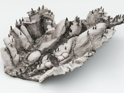 A stoneware art piece.