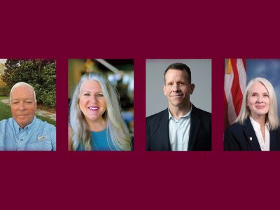 From left, Dr. Kenneth Beattie, Kaye Ebelt, Dr. Paul Maykish and Pamel Wright. 