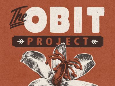 Graphic for The Obit Project, which displays a flower and text. 