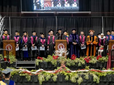 Graduates attend the Fall Commencement Ceremony 