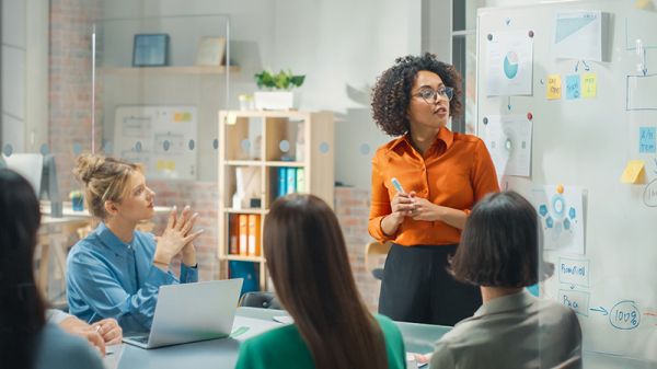 several people in a meeting