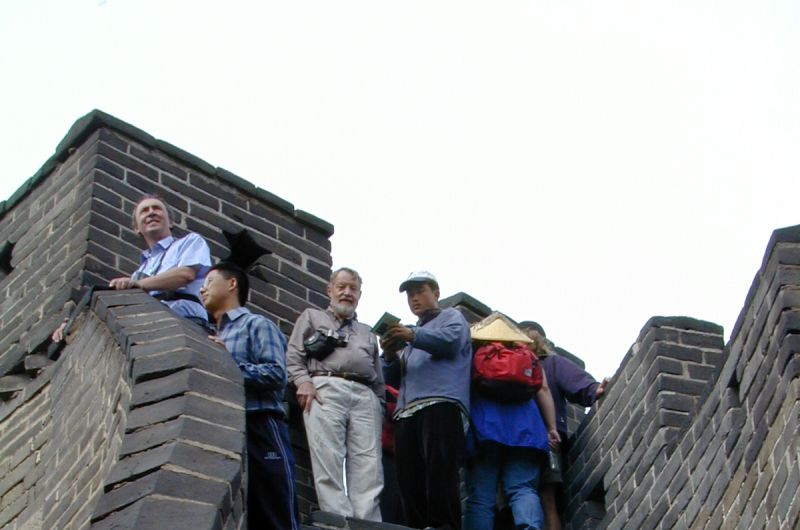 don with a group at the great wall of china