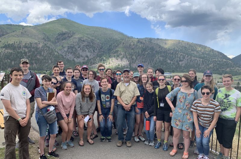 Group photo of Schwanke participants and park ranger